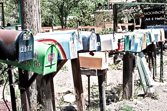 Madrid mailboxes grainy